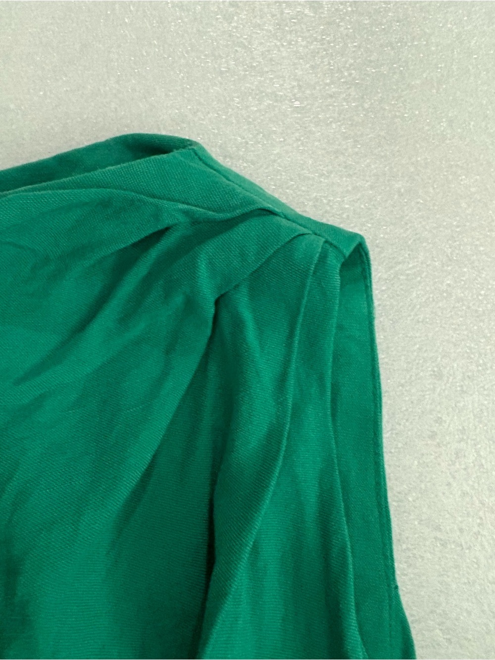 Melow Green Sleeveless A-Line Linen Blend Dress front slit pockets - Picture 4 of 12